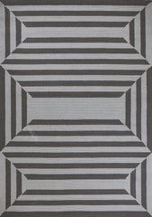 8' x 11'  UV treated Polypropylene Charcoal Area Rug