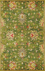 8' x 10' 6 Wool Emerald Green Area Rug