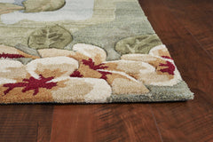 8' x 10' 6 Polyester Blue or  Sage Area Rug