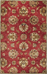 3'x5' Red Hand Tufted Wool Traditional Floral Indoor Area Rug