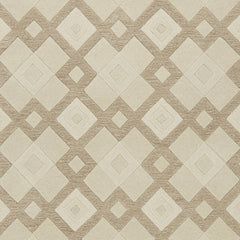 3' x 5' Ivory Geometric Diamonds Wool Area Rug