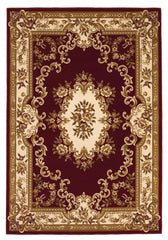 5' x 8' Red or Ivory Floral Bordered Indoor Area Rug