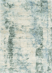 5'x8' Ivory Blue Machine Woven Abstract Indoor Area Rug