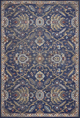 5'x8' Royal Blue Machine Woven Traditional Indoor Area Rug