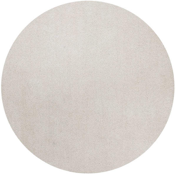 6' Ivory Round Indoor Shag Rug