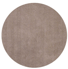 6' Round Beige Plain Indoor Area Rug