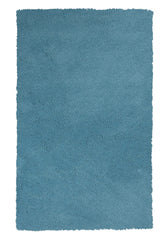 5' x 7' Highlighter Blue Plain Indoor Area Rug