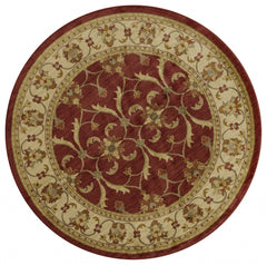 8' Round  Polypropylene Ivory  Area Rug
