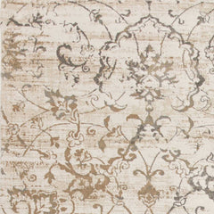 5'x8' Beige Machine Woven Floral Traditional Indoor Area Rug