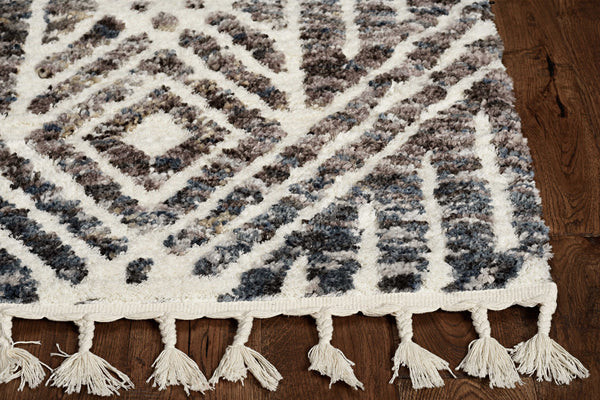 Green Taupe Machine Woven Traditional Octagon Indoor Area Rug