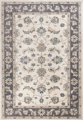 8'x10' Ivory Grey Floral Indoor Area Rug