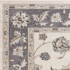 8'x10' Ivory Grey Floral Indoor Area Rug