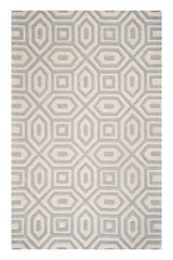 5'x8' Grey Hand Tufted Geometric Indoor Area Rug