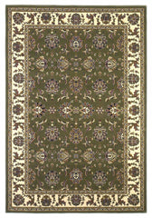 1' x 2' Polypropylene Green or Ivory Area Rug