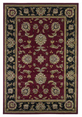 2' x 3' Polypropylene Red or Black Accent Rug