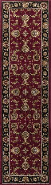 2' x 8' Red or Black Classic Bordered Rug