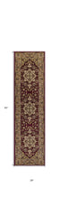 2' x 8' Red or Beige Medallion Runner Rug