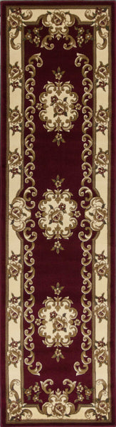 2' x 8' Red or Ivory Medallion Runner Rug