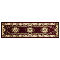 2' x 8' Red or Ivory Medallion Runner Rug