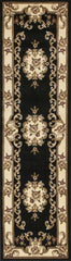 2' x 8' Black or Ivory Medallion Runner Rug