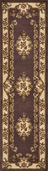 2' x 8' Plum or Ivory Medallion Runner Rug