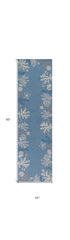 2' x 7' Sea Blue Costal Runner Rug