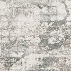 7' Ivory Mist Machine Woven Abstract Indoor Runner Rug