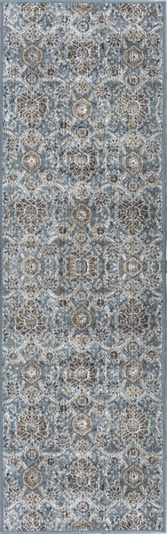 2' x 7' Slate Ancient Viscose Runner Rug