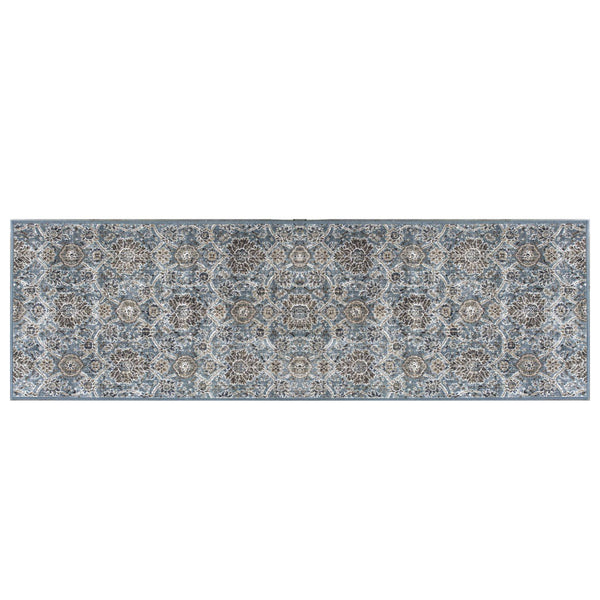 2' x 7' Slate Ancient Viscose Runner Rug