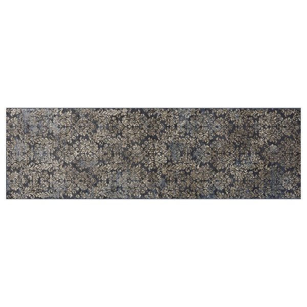 2' x 7' Slate Blue Ancient Viscose Runner Rug