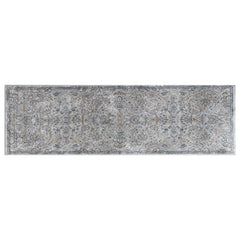 2' x 7' Silver or Blue Ancient Viscose Runner Rug