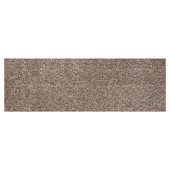 8' Beige Heather Plain Runner Rug