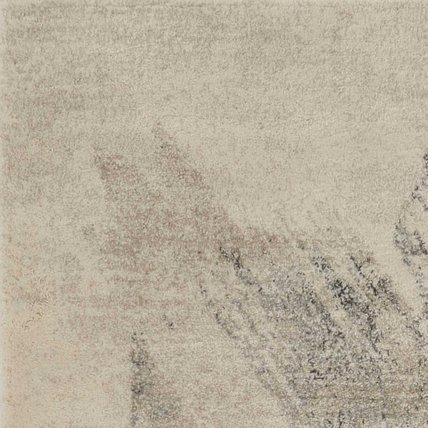 3' x 5' Ivory or Grey Abstract Brushstrokes Area Rug