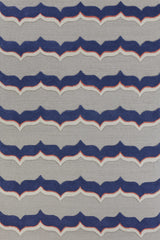 3'3 x 5'3 Wool Putty Indigo Area Rug