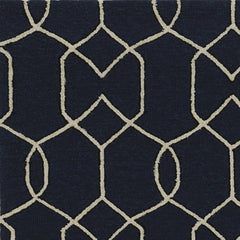 7' Square UV treated Polypropylene Navy Area Rug