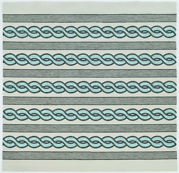 7' Square   UV treated Polypropylene Ivory or Spa Area Rug