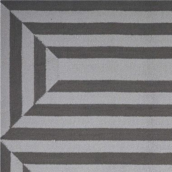 7' Square   UV treated Polypropylene Charcoal Area Rug