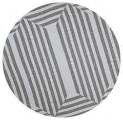 7' Round  UV treated Polypropylene Oatmeal Area Rug