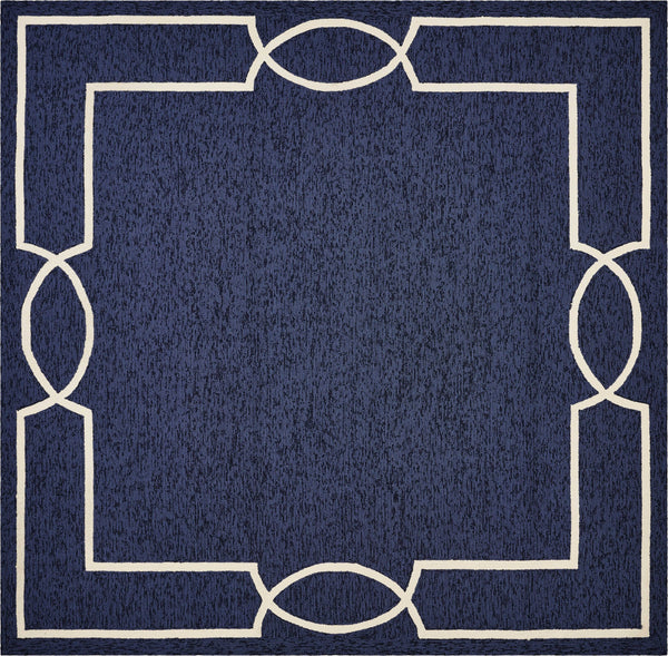 7' Square   UV treated Polypropylene Ocean Area Rug
