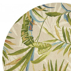 7' Round UV treated Polypropylene Sand Area Rug