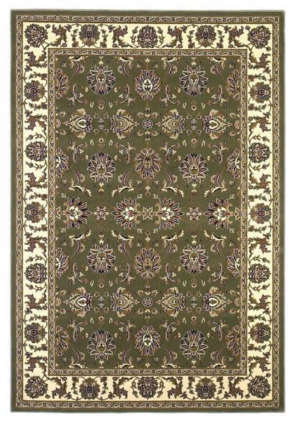 7' x 10'  Polypropylene Green or  Ivory  Area Rug