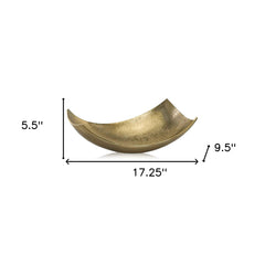 Brushed Gold Large Scoop Bowl