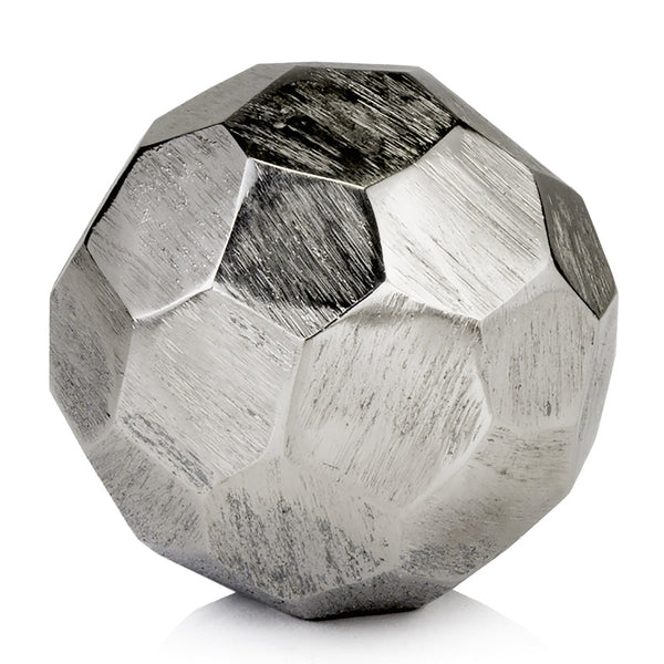 4' Rough Hewn Silver Sphere