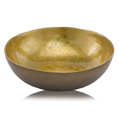 17' x 17' x 4.5' Gold & Bronze Metal Large Round - Bowl