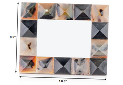 2' x 8.5' x 10.5' Black Green and White Mosaic 5x7 Photo Frame