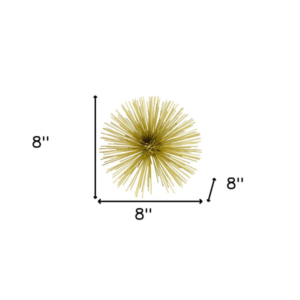 8'Antique Gold Finish Urchin Medium Sphere