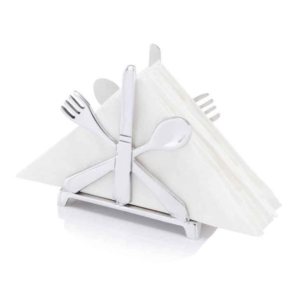 2' x 5.5' x 5.5' Buffed Cutlery Napkin Holder