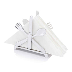 2' x 5.5' x 5.5' Buffed Cutlery Napkin Holder