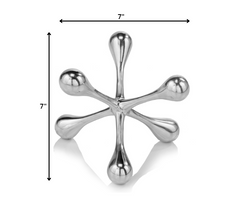 7' Silver Finish Large Decorative Jack