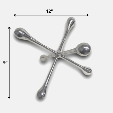 12' Silver Finish Extra Large Decorative Jack